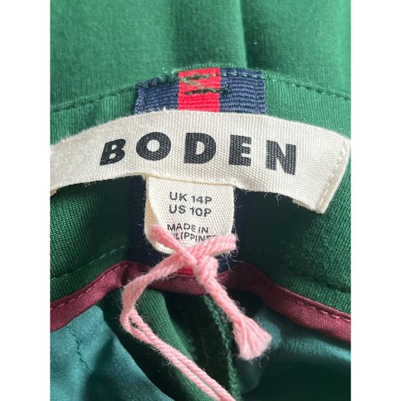 NWT Women's Boden Kelly Green Wide Leg Thick Material Dress Pants Slacks Sz 14P - Picture 4 of 6